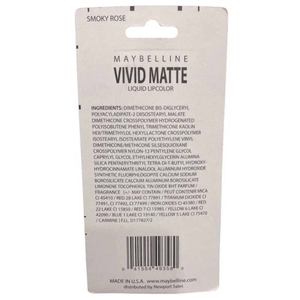 Maybelline Color Sensational Vivid Matte Liquid Lip Color-Smoky Rose